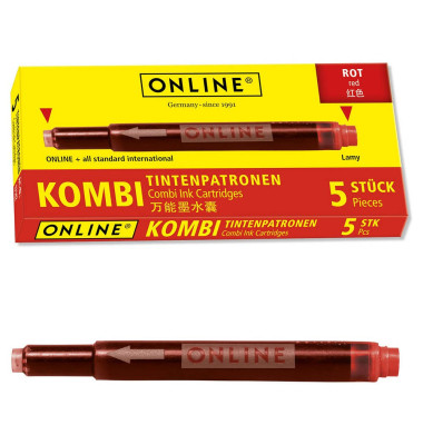 Kombi-Füllerpatrone 17307/12 rot Großraumpatrone Kombi-Füllerpatrone 17307/12 rot Großraumpatrone