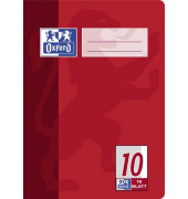 Schulheft 100050372, Lineatur 10 / kariert mit wei&szlig;em Rand / keine, A5, 90g, rot, 16 Blatt / 32 Seiten