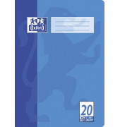 Schulheft 100050326, Lineatur 20 / blanko, A4, 90g, blau, 32 Blatt / 64 Seiten