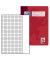 Schulheft 100050330, Lineatur 26 / kariert mit wei&szlig;em Rand / keine, A4, 90g, rot, 32 Blatt / 64 Seiten