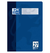 Schulheft 100050331, Lineatur 27 / liniert mit Rand innen/au&szlig;en / keine, A4, 90g, blau, 32 Blatt / 64 Seiten