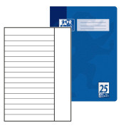 Schulheft 100050329, Lineatur 25 / liniert mit weißem Rand, A4, 90g, blau, 32 Blatt / 64 Seiten