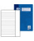 Schulheft 100050329, Lineatur 25 / liniert mit wei&szlig;em Rand / keine, A4, 90g, blau, 32 Blatt / 64 Seiten