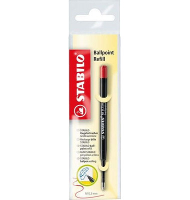 Kugelschreibermine Ballpoint Refill 2/040-02, rot, 0,5mm, Gro&szlig;raummine