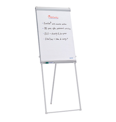 Flipchart Standard, FC43, 67x95cm (BxH), hellgrau, mit Beinen