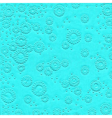 Servietten 24014, aqua / Uni, 3-lagig, 33x33cm