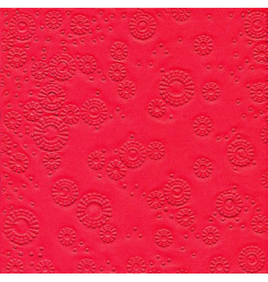 Servietten 24017, rot / Uni, 3-lagig, 33x33cm