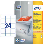 Etiketten ultragrip 6172, weiß 64,6x33,8mm, rechteckig, 