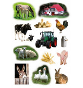 3358 Decorsticker Schmucketikett Bauernhof