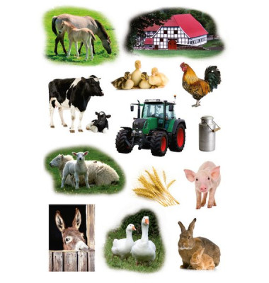 3358 Decorsticker Schmucketikett Bauernhof