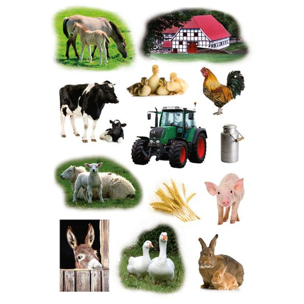 10 Stück Herma 3358 Decorsticker Schmucketikett Bauernhof 4008705033589 Herma 39 Stück