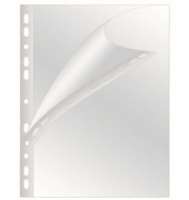 Prospekthüllen KF15418 A4, transparent genarbt, oben & links offen, 0,10mm