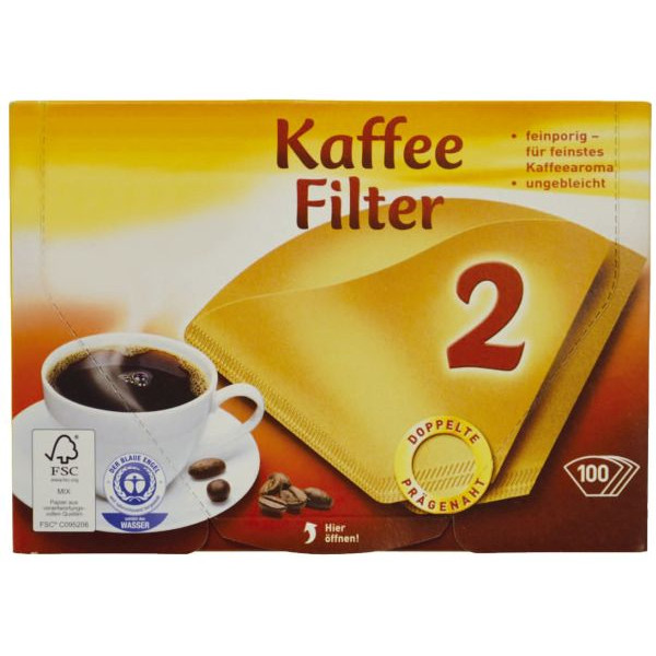 4311501406977 - G&G 2129554008 Gr2 Kaffeefilter naturbraun 4311501406977 GUT & GÜNSTIG 100 Stück 4311501406977 - G&G 2129554008 Gr2 Kaffeefilter naturbraun 4311501406977 GUT & GÜNSTIG 100 Stück