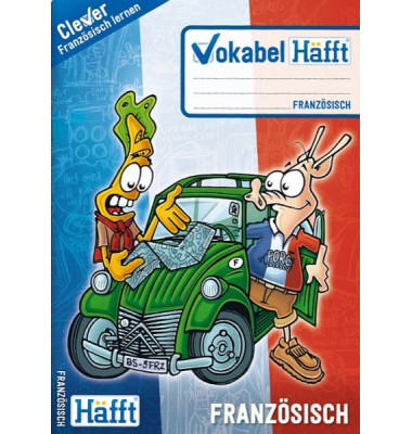 Vokabelheft 2157-3, Lineatur 53 / liniert / 2 Spalten, A5, 80g, blau/rot, 34 Blatt / 68 Seiten