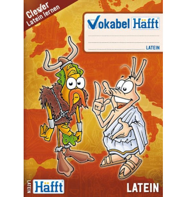 Vokabelheft 2158-1 Brot & Schwein / liniert / 2 Spalten, A5, 80g, orange/gelb, 34 Blatt / 68 Seiten