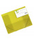 Eckspannmappe KF15449, A4 gelb-transparent Kunststoff 400g, f&uuml;r ca. 200 Blatt  (80 g/m&sup2;), mit 3 Einschlagklappen