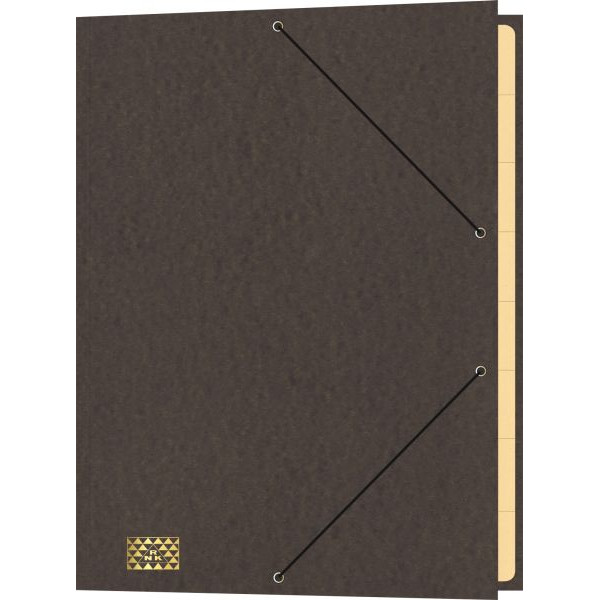 RNK Eckspannmappe 4616-8, A4 braun Recyclingkarton 390g, für ca. 250 Blatt  (80 g/m²), mit 3 Einschlagklappen 4002871461689 RNK