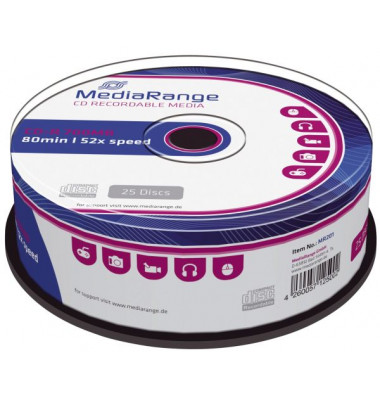 CD-Rohlinge MR201 CD-R, 700 MB / 80min, Spindel 