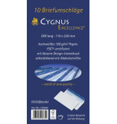 Briefumschlag Cygnus Excellence 30002390, Din Lang, ohne Fenster, haftklebend, 100g, weiß