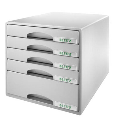 Schubladenbox Plus 5211-00-85 grau/grau 5 Schubladen geschlossen Schubladenbox Plus 5211-00-85 grau/grau 5 Schubladen geschlossen