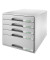 Schubladenbox Plus 5211-00-85 grau/grau 5 Schubladen geschlossen