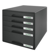 Schubladenbox Plus 5211-00-95 schwarz/schwarz 5 Schubladen geschlossen