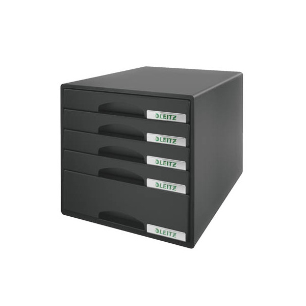 4002432102327 - AKTION LEITZ Schubladenbox Plus  schwarz 52110095 DIN A4 mit 5 Schubladen 1 St mit Prämie nach Registrierung
