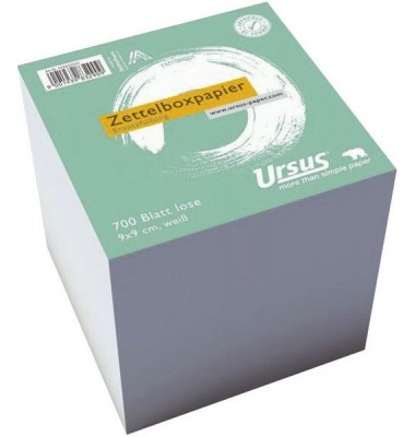 Zettelklotz 608822000, Basic, 90x90mm, lose, weiß, Papier, 700 Blatt