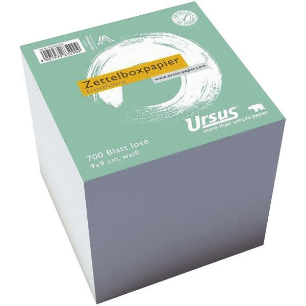 9001939832909 -  Zettelklotz 608822000 Basic 90x90mm lose weiß Papier 700 Blatt 9001939832909 Ursus 700 Blatt