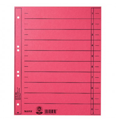Trennblätter 1658-00-25 A4 rot 230g 
