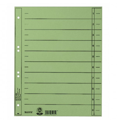 Trennblätter 1658-00-55 A4 grün 230g 