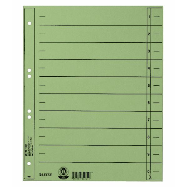 4002432405091 - Trennblätter 1658-00-55 A4 grün 230g Recyclingkarton 4002432405091 100 Stück 4002432405091 - Trennblätter 1658-00-55 A4 grün 230g Recyclingkarton 4002432405091 100 Stück
