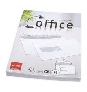 Versandtaschen Office 74473-12, lange Seite offen, C5, mit Fenster, haftklebend, 100g, weiß