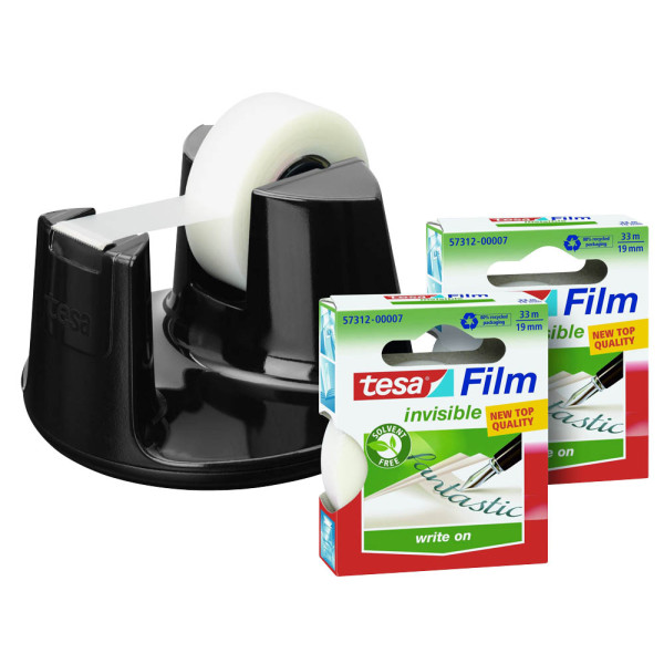 4042448242013 - Klebebandabroller Easy Cut Compact 53832-00000-00 für Klebebänder bis 19mm x 33m schwarz 4042448242013 3 Stück