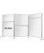 Whiteboardtafel für Stellwand ECO, doppelseitig, EL-UTS120, 120x120cm, lackiert, Aluminiumrahmen