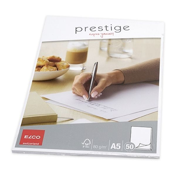 7610425152807 - Notizblock 7371214 Prestige blanko   Lineatur 6 A5 80g 50 Blatt 7610425152807 Elco