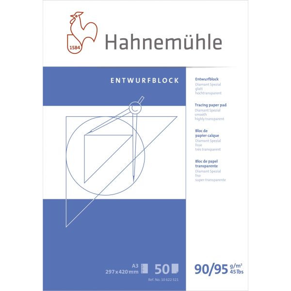 4011367225216 - 10622521 50 Blatt Transparentblock A3 90 95 g qm 4011367225216 Hahnemühle 4011367225216 - 10622521 50 Blatt Transparentblock A3 90 95 g qm 4011367225216 Hahnemühle