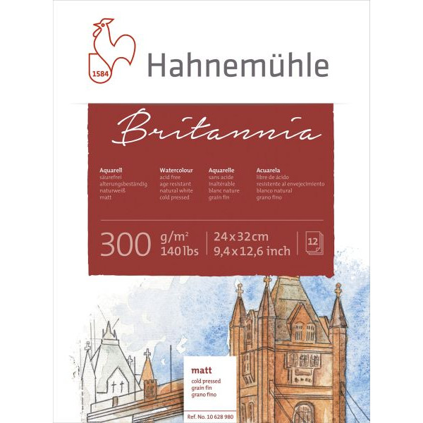 4011367289805 - 10628980 Aquarellblock 24x32cm 300g 12Blatt 4011367289805 Hahnemühle 4011367289805 - 10628980 Aquarellblock 24x32cm 300g 12Blatt 4011367289805 Hahnemühle