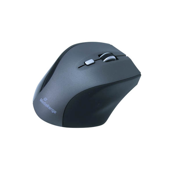 4260283117871 - PC-Maus MROS203 5 Tasten kabellos USB-Funk Rechtshänder optisch schwarz grau 4260283117871 MediaRange