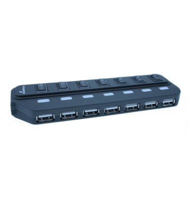 MRCS504 USB-Hub 2.0 1:7 schwarz