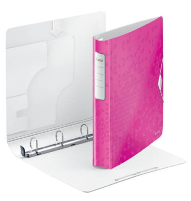 Ringbuch Active WOW SoftClick WOW 4240-00-23, A4 4 Ringe 30mm Ring-Ø Polyfoam pink metallic