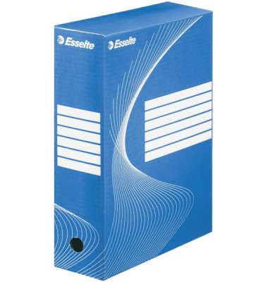 Archivbox 128421, A4, blau, Recycling-Pappe