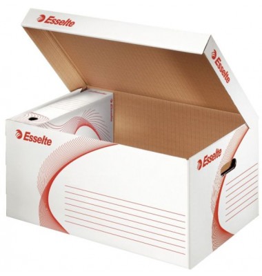 Archivbox 128900, A4, weiß, Wellpappe (RC)