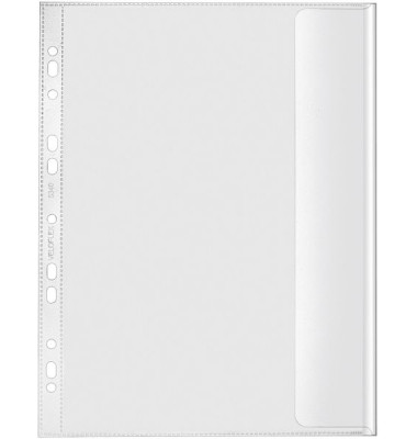 Prospekth&uuml;llen 5345000, Folio-Format transluzent genarbt, rechts offen mit Klappe, 0,13mm