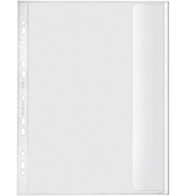 Prospekthüllen 5345000 mit Klappe, Folio, transparent genarbt, rechts offen mit Klappe, 0,13mm