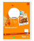 Vokabelheft 040432053, Lineatur 53 / 53: liniert, Mittelstrich, A4, 80g, orange, 32 Blatt / 64 Seiten