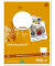 Vokabelheft 040432054, Lineatur 54 / 54: liniert, 2 Mittelstriche, A4, 80g, orange, 32 Blatt / 64 Seiten