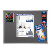Pinnwand Pro, 150x100cm, Filz, Aluminiumrahmen, grau