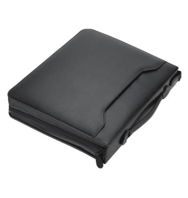 30075   A4 Schreibmappe Leder schwarz