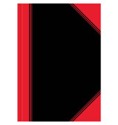 Chinakladde 100302833, Chinakladde, schwarz/rot, A6, blanko, 60g, 96 Blatt / 192 Seiten